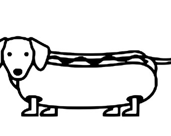 Dachshund decal, dachshund sticker, dachshund car decal, dachshund car sticker, dachshund decal