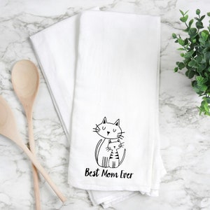Cat kitchen towel, cat handmade towel,  Cat towel, cat home gift, Cat kitchen towel. Cat gift handmade,