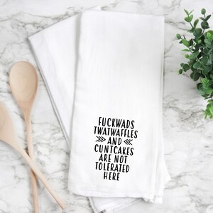 Funny flour sack towel, kitchen towel, tea towel, hand towel, funny kitchen towel, funny tea towel.  flour sack towel, funny gift