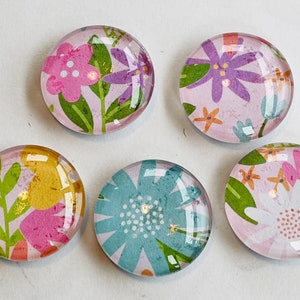 Flower magnet set, Flowers magnet set, Flower magnets, Flower gift, Handmade Flower gift