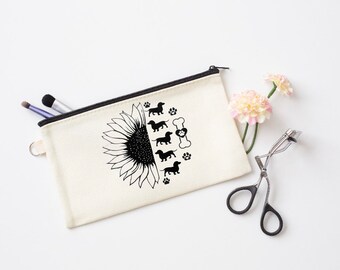 Dachshund cosmetic case, dachshund makeup case, dachshund travel case, long hair dachshund accessories. Dachshund gift