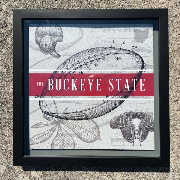 Ohio State Buckeyes Shadow Box Svg Etsy