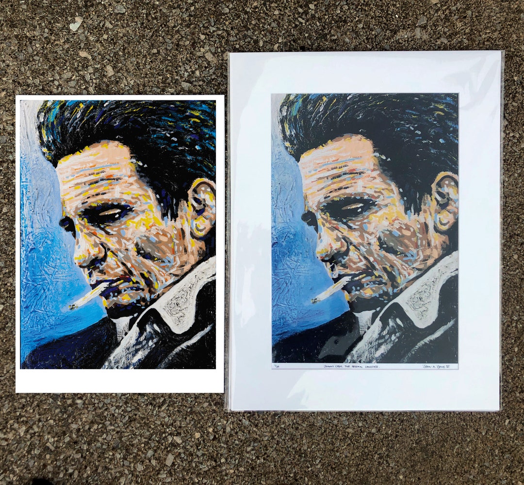 Johnny Cash 13x19 Print (18x24 in White Mat) - Etsy