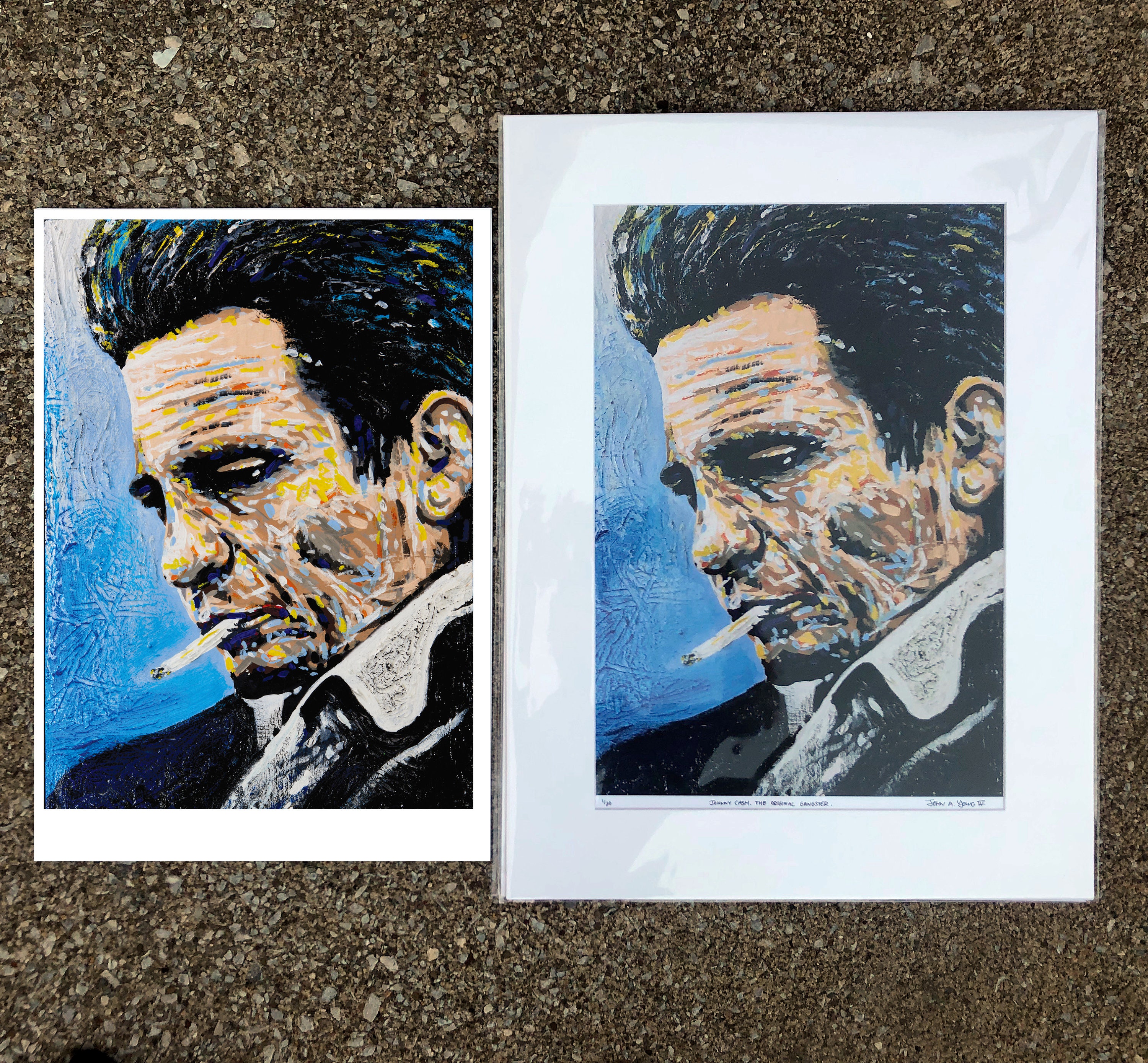 Johnny Cash 13x19 Print (18x24 in White Mat) - Etsy