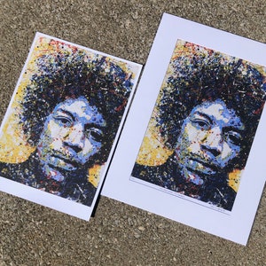 Jimmy Hendrix 13 x 19 Druck (in 18x24 weiß matt)