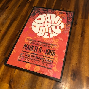 Janis Joplin Poster w/ Frame - 11x17