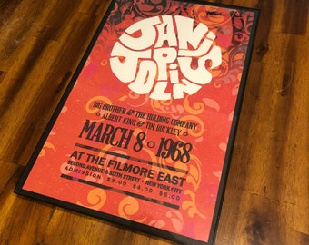 Janis Joplin Poster con cornice - 11x17