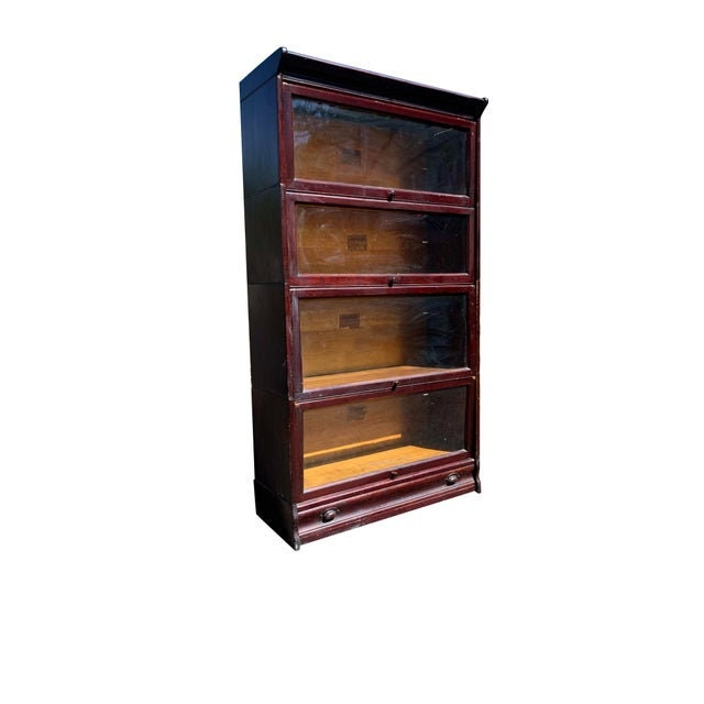 Lundstrom Barrister Bookcase Stackable With Sliding Glass Etsy