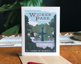 Urbs In Horto Chicago Wicker Park Neighborhood Greeting Card