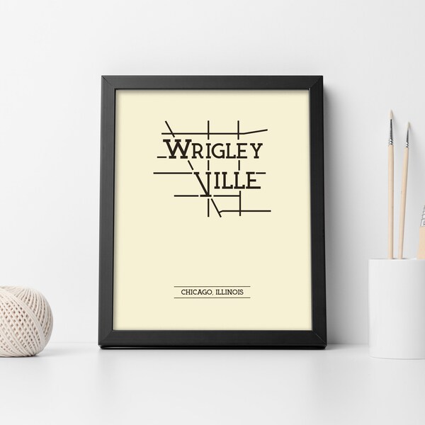 Wrigleyville Map Print - Etsy