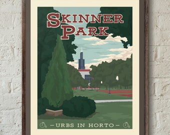 Skinner Park Chicago Neighborhood Park Poster Wall Art Print