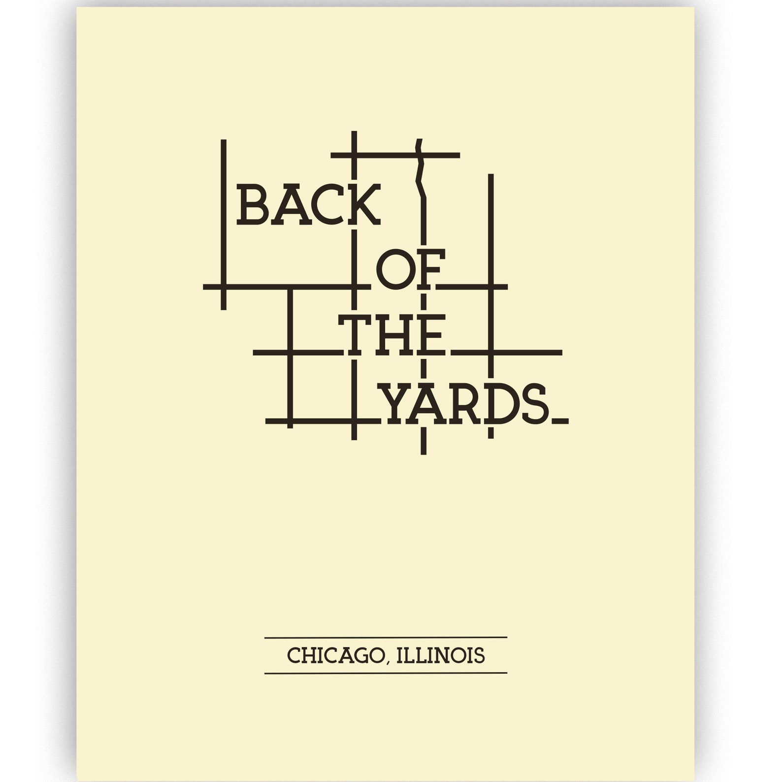 Back Of The Yards Chicago Neighborhood Map 8x10 Wall Art Print Etsy