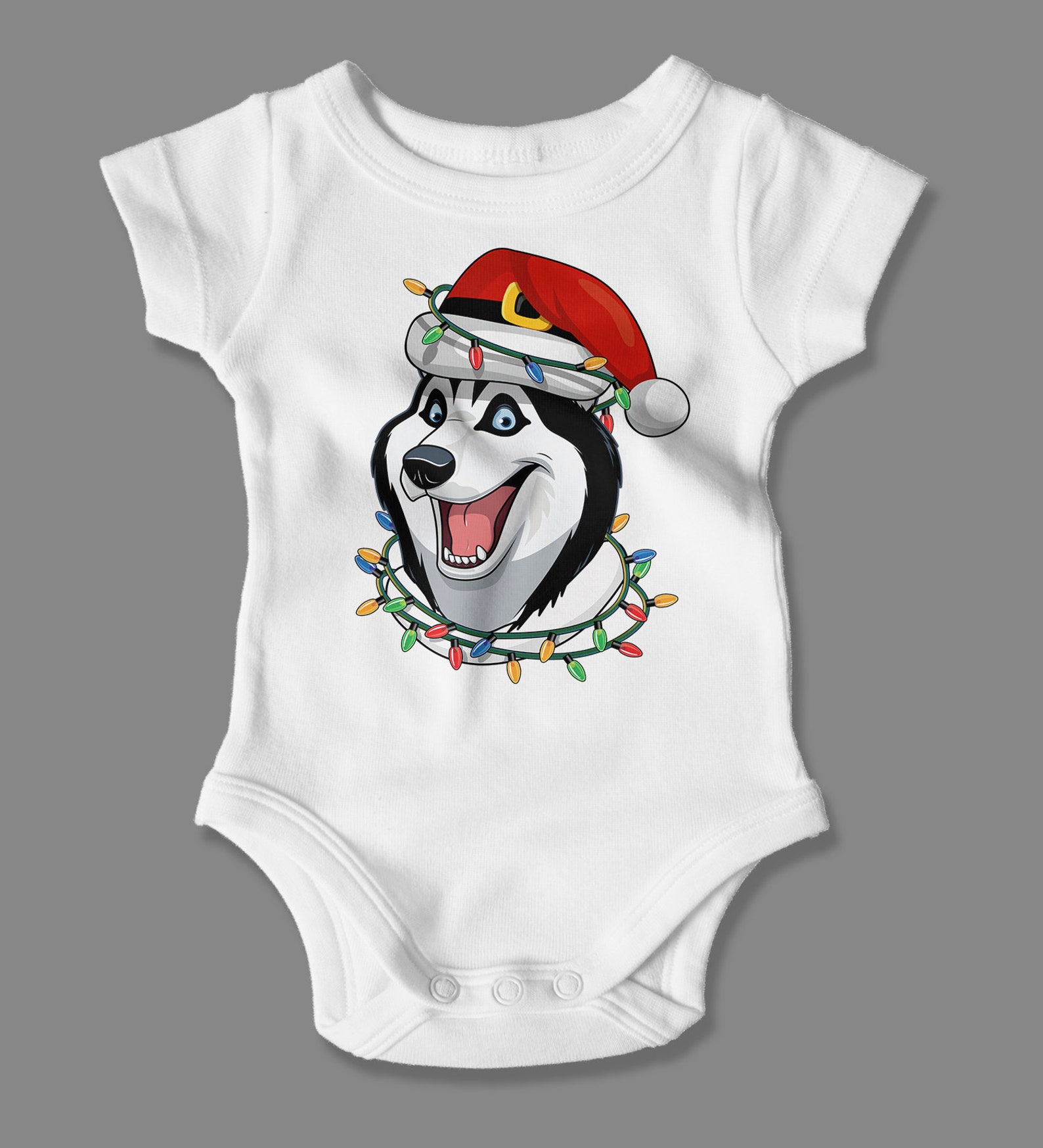 Christmas Baby Clothes Husky Dog Baby Dog Bodysuit Husky Etsy