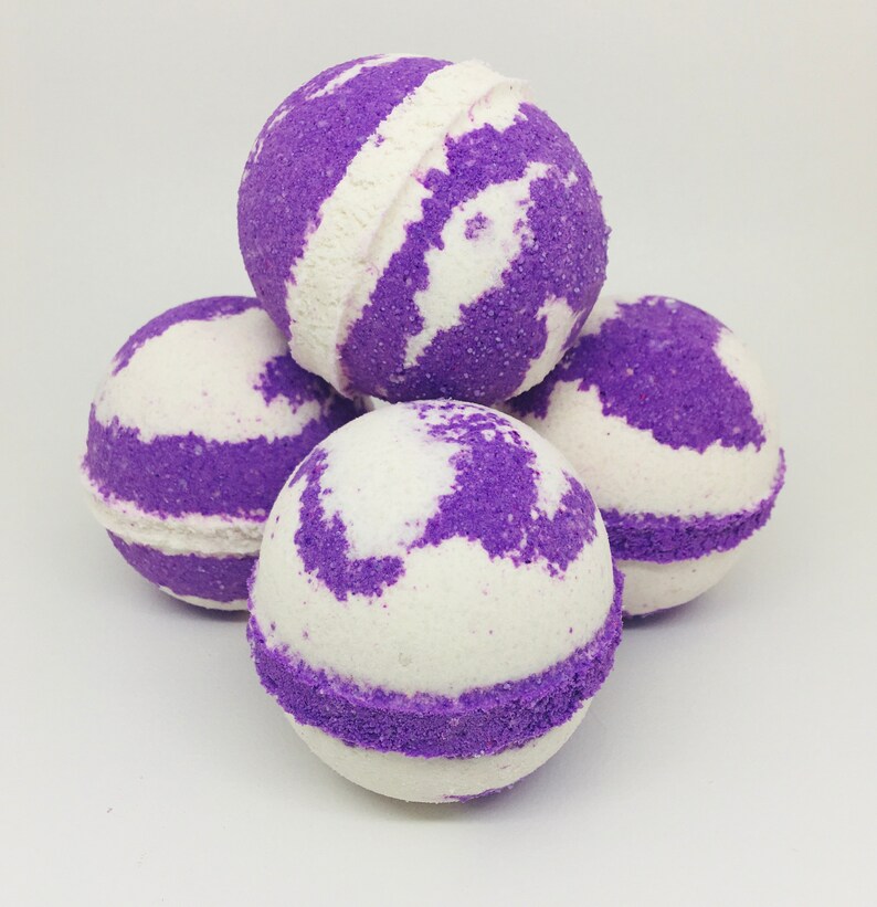 Bath Bomb W/ Amethyst Gemstone 18K White Gold Plated 925 Sterling