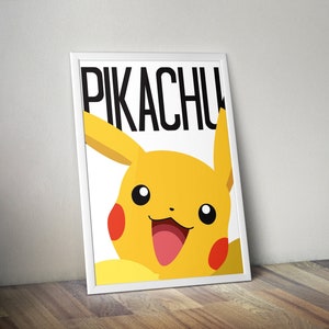 FALL SALE 11x14 Pikachu Printable Poster - vector graphics, digital clip art, digital images