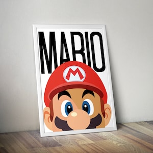 Póster imprimible de Mario de 11 x 14 pulgadas (rebajas de otoño): gráficos vectoriales, imágenes digitales