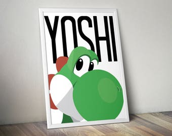 Yoshi-poster – 11 x 14 vectorkunstprint (digitale download)