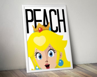Princess Peach poster – 11 x 14 vectorkunstprint (digitale download)