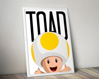 Poster Yellow Toad - 11 x 14 vectorafbeeldingenprint (digitale download)