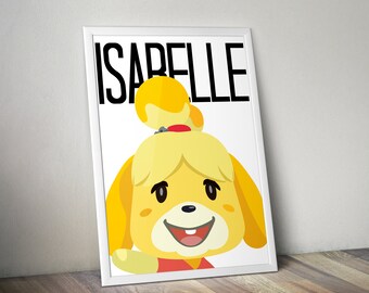 Isabelle-poster – Animal Crossing New Horizons-kunst (11 x 14" digitale download)