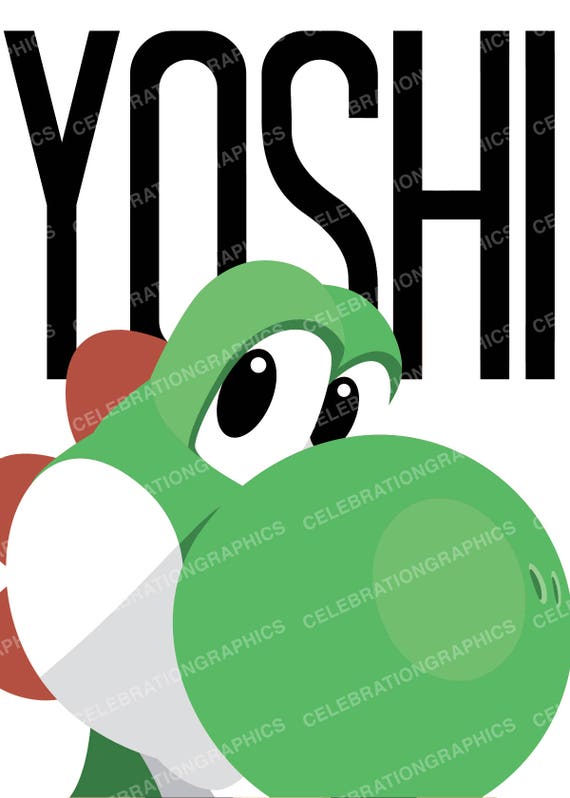 digital images vector graphics digital clip art SPRING SALE 11x14 Yoshi Printable Poster