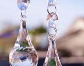 3 INCH 24 Acrylic Faceted Crystal Pendant Drops Hanging Ball Pendants Chandelier Large Wedding Centerpieces Prisms Crystal Garlands Sparkly