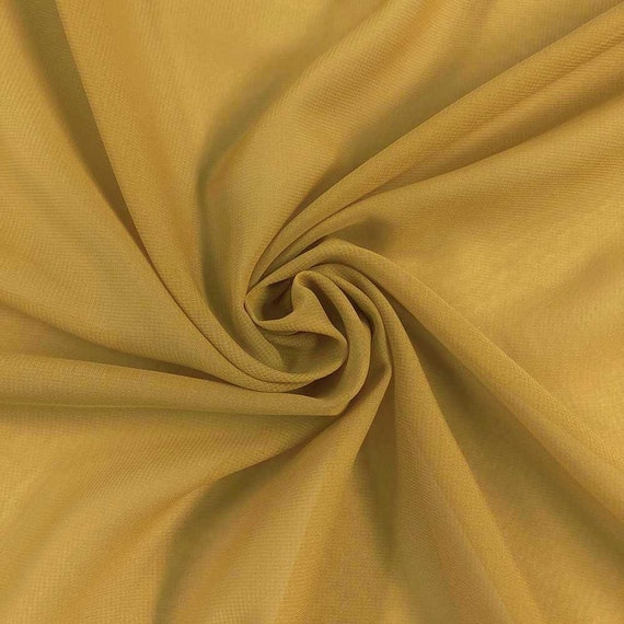 60 Wide 10 Yards Gold Chiffon Fabric Drape Drapery Etsy