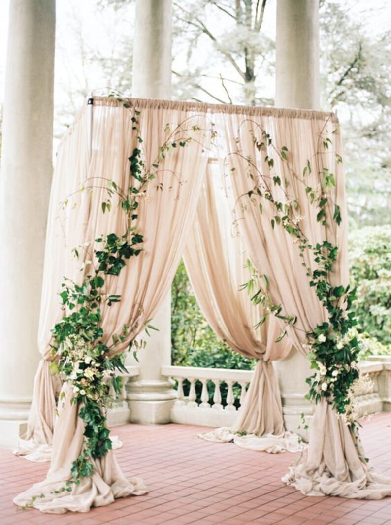 60 Wide 10 Yards Sand Chiffon Fabric Drape Drapery Etsy