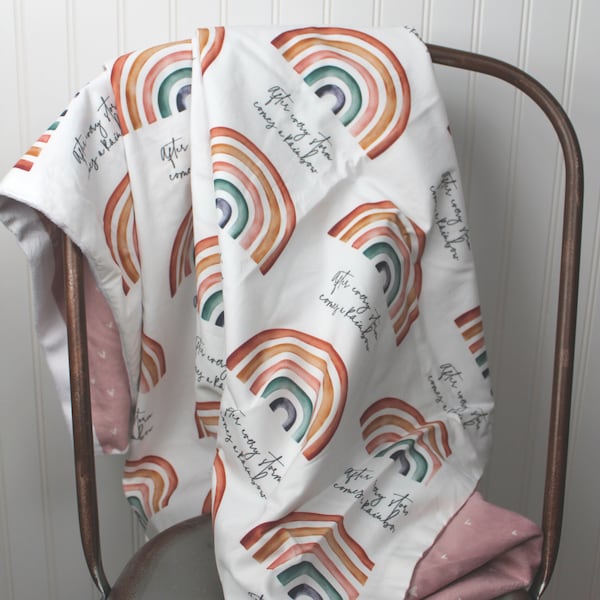 Rainbow Blanket Etsy