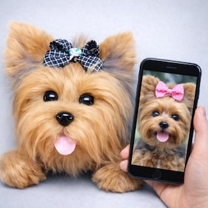Attache couronne de chien personnalisée - Réplique de chien personnalisée - Portrait d'animal de compagnie fait main - Cadeau personnalisé pour animal de compagnie - Déco pour amoureux des chiens