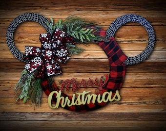 Christmas Holiday mouse wreath, ChantybyChanty