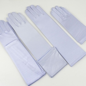 22&quot;, 18&quot;, 14&quot;, or 9&quot; Lavender Stretch Satin Gloves, Classic Adult size Opera Length Stretch Gloves, Bridal Evening gloves, Color Gloves