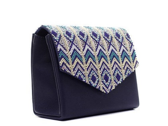 cobalt blue evening bag