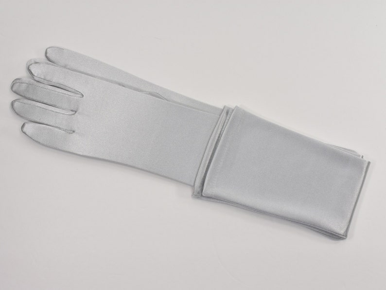 stretch satin gloves