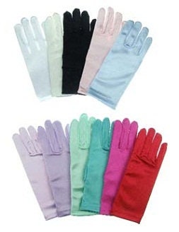 0-3 Yrs Kids, 6 inches Girls satin Wrist Gloves For 0-3 Years, Kids S…