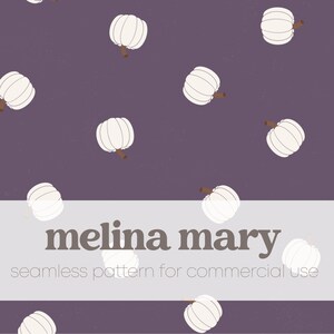 Halloween Tossed Pumpkins on Deep Mauve Purple Seamless Repeat Pattern for Commercial Use