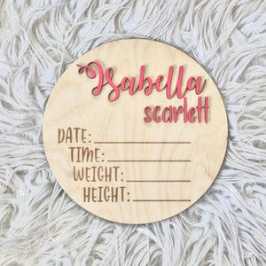 Newborn stat sign| baby name announcement | baby stat sign