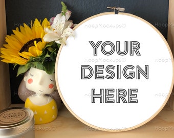 Embroidery hoop mockup | Cross stitch pattern frame mockup| Embroidery template | Embroidery frame | Embroidery Flat lay | Instant download