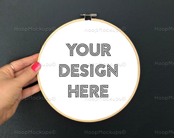 Download Free Embroidery Hoop Mockup Cross Stitch Pattern Frame Mockup Psd