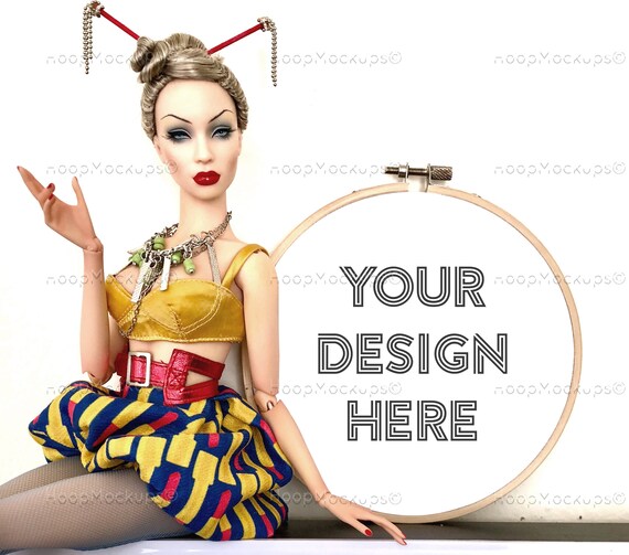 Download Free Embroidery Hoop Mockup Cross Stitch Pattern Frame Mockup PSD Mockup Template