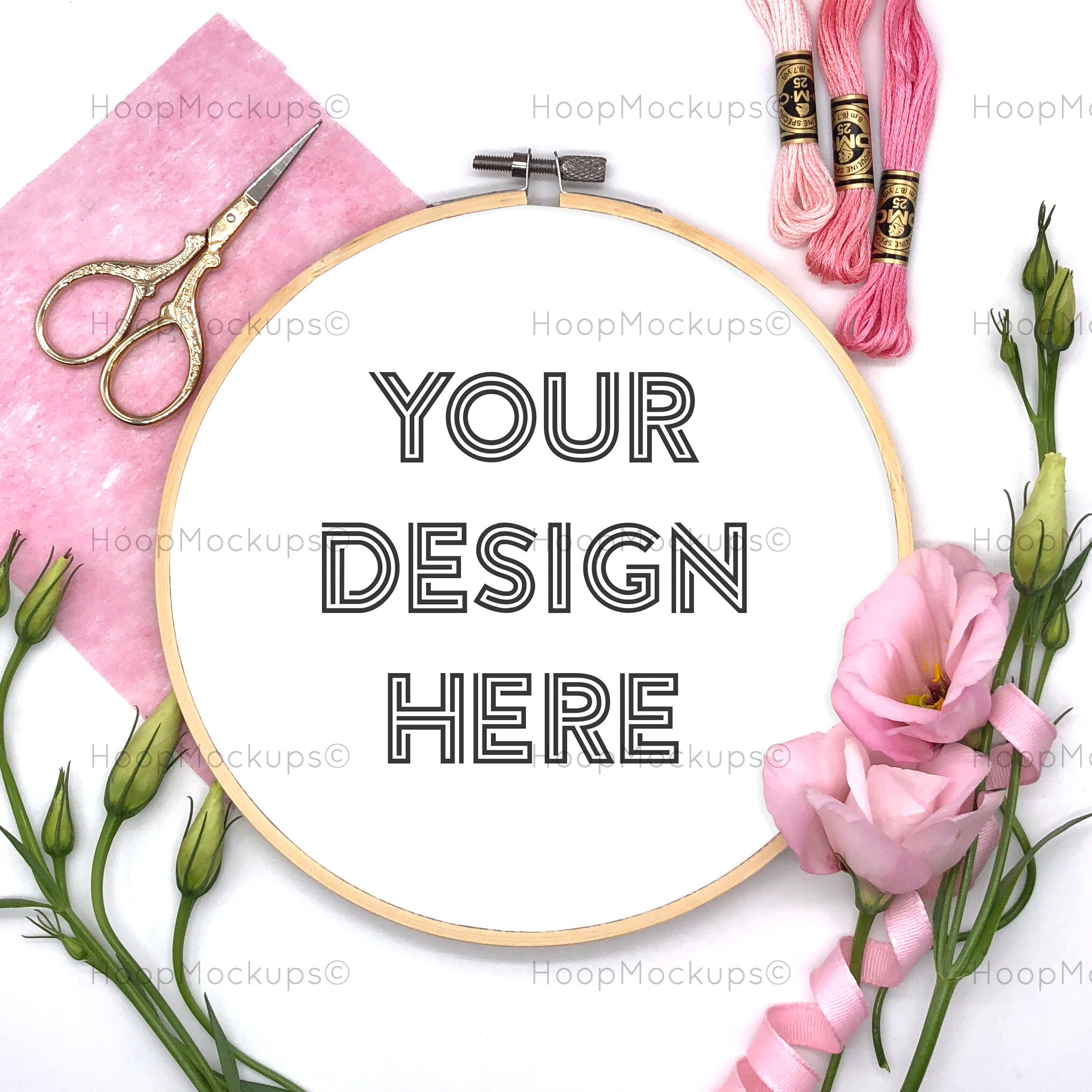 Download Embroidery hoop mockup Cross stitch pattern frame mockup ...