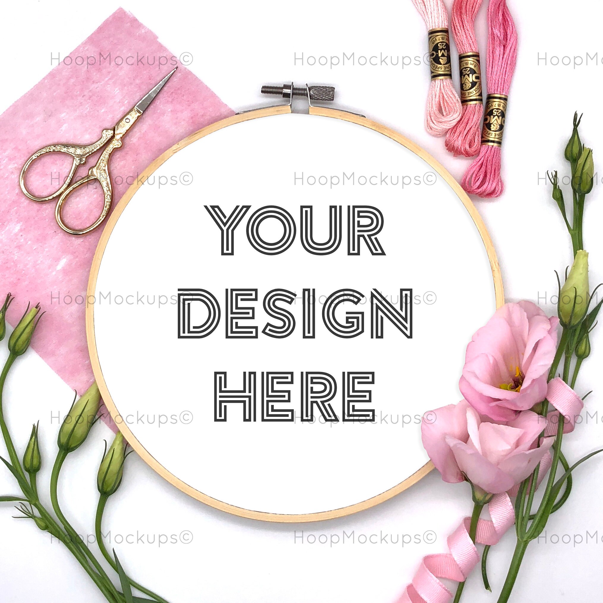 Download Embroidery hoop mockup Cross stitch pattern frame mockup | Etsy