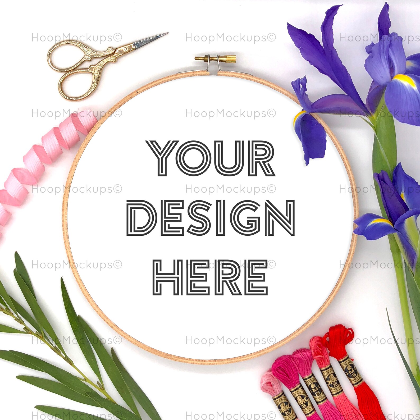 Download Borduurwerk hoepel mockup Cross stitch patroon frame mockup | Etsy