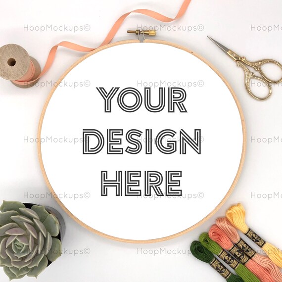 Download Embroidery Hoop Mockup Cross Stitch Pattern Frame Mockup Etsy