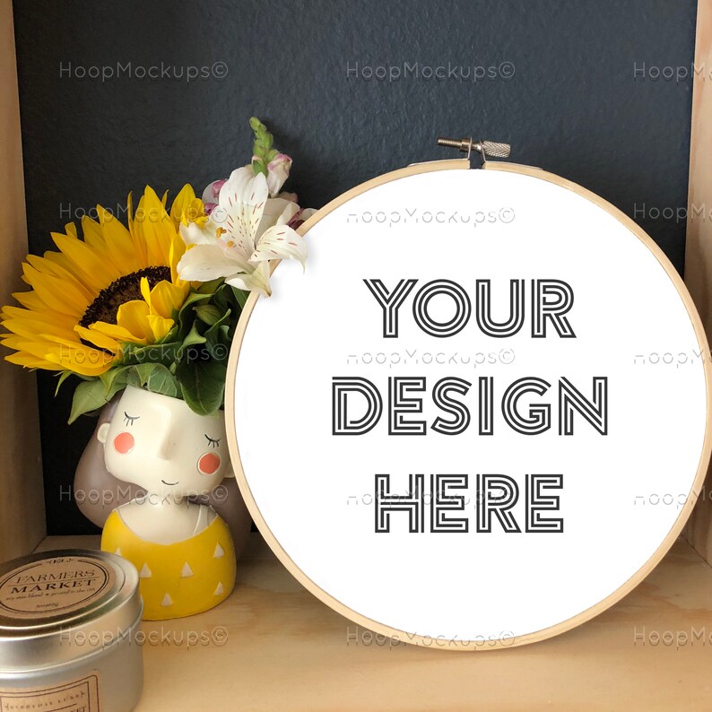 Download Embroidery Hoop Mockup Cross Stitch Pattern Frame Mockup Etsy
