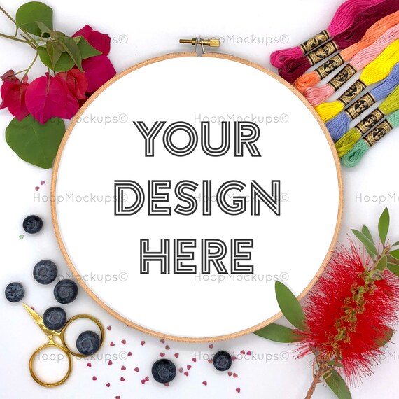 Download Embroidery Hoop Mockup Cross Stitch Pattern Frame Mockup Etsy