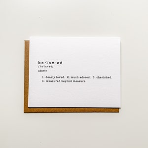 Beloved definition card