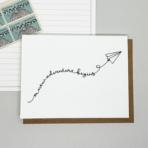 An New Adventure Begins Card / Graduation Card /  New Job card / available in large quantities