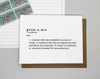 Graduate Definition card, available in large quantities