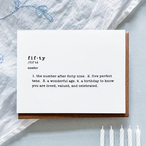 Fifty Definition Card